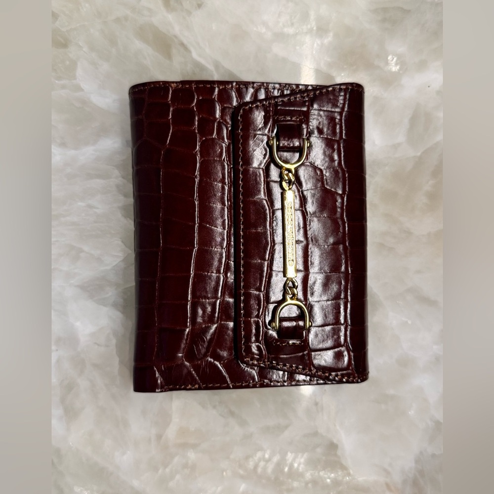 Paco Rabanne Brown Croc-Embossed Wallet - Picture 7 of 13